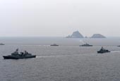 Naval drills take place off Dokdo in East Sea