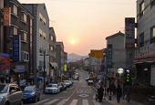 Sunset in Bukchon Hanok Village