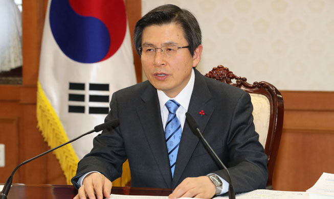 Acting President Hwang vows to put top priority on public safety