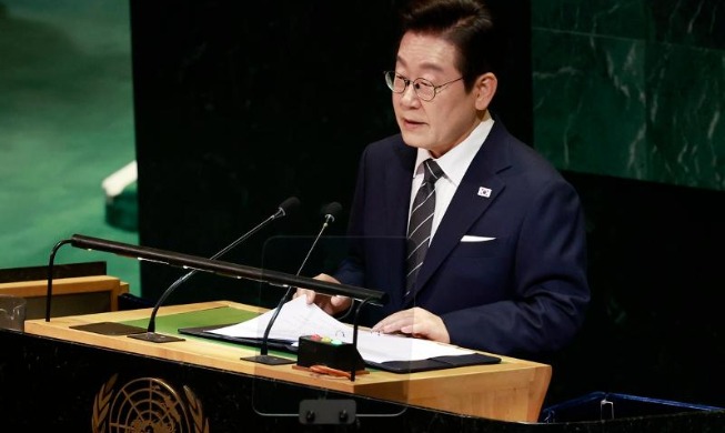 President Lee tells UN his plan for ending inter-Korean standoff