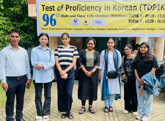 Taking Test of Proficiency in Korean in Manipur, India