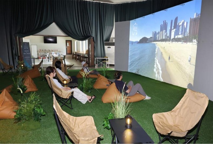 Summer getaway with Busan beach scenery